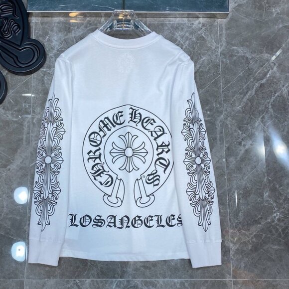 🔥 Chrome Hearts Horseshoe White Long Sleeve Tee 🔥 - Picture 2 of 2